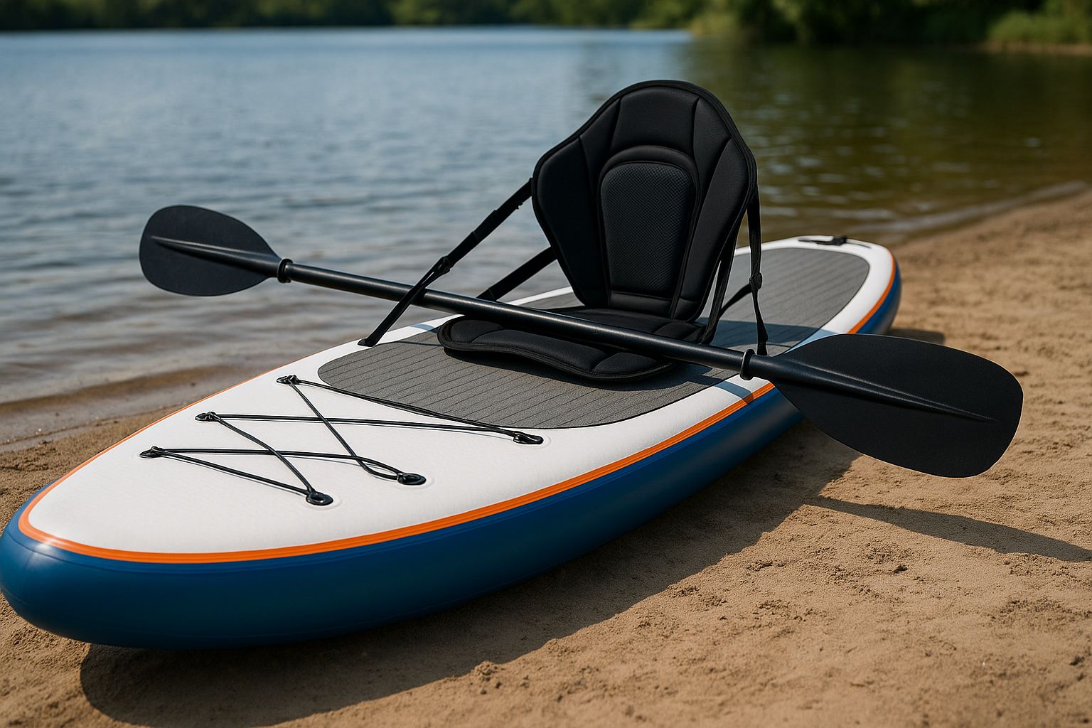 SUP-Board mit Kajaksitz