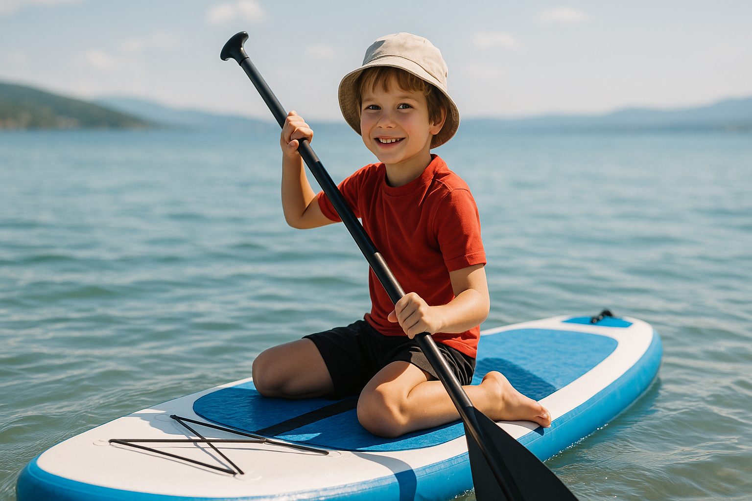 Kind auf dem SUP-Board