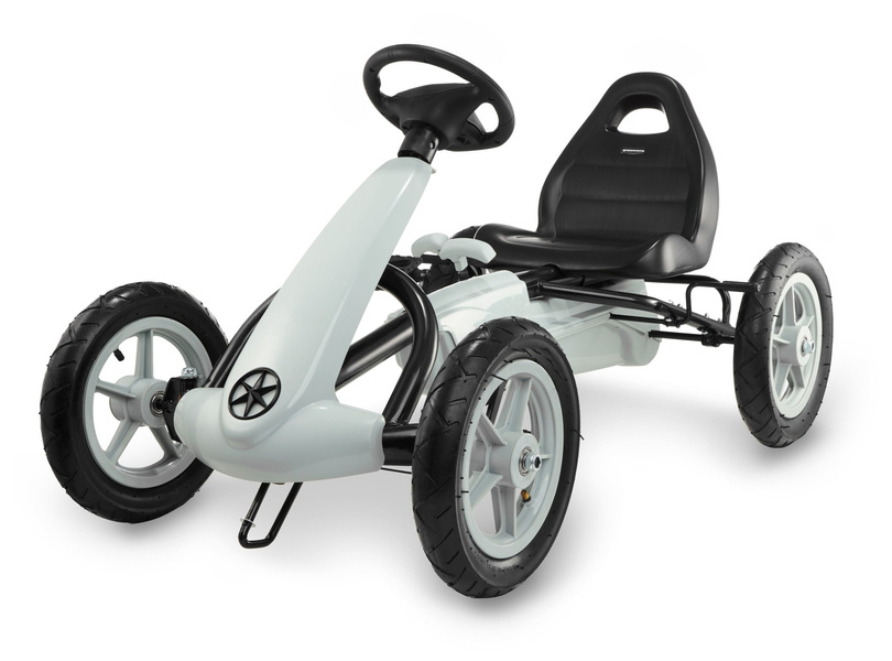 EVOQUE Pedal-Gokart für Kinder von 5-8 Jahren - grau