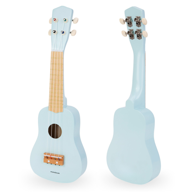 Hölzerne Gitarre für Kinder - Ukulele - blaue Farbe