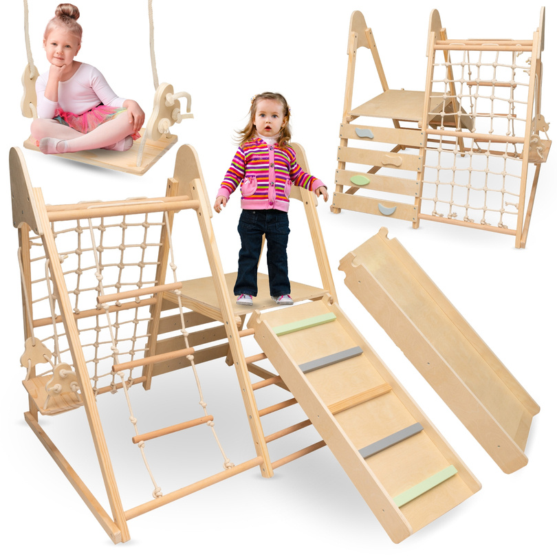 Holzspielplatz für Zuhause XL 5in1