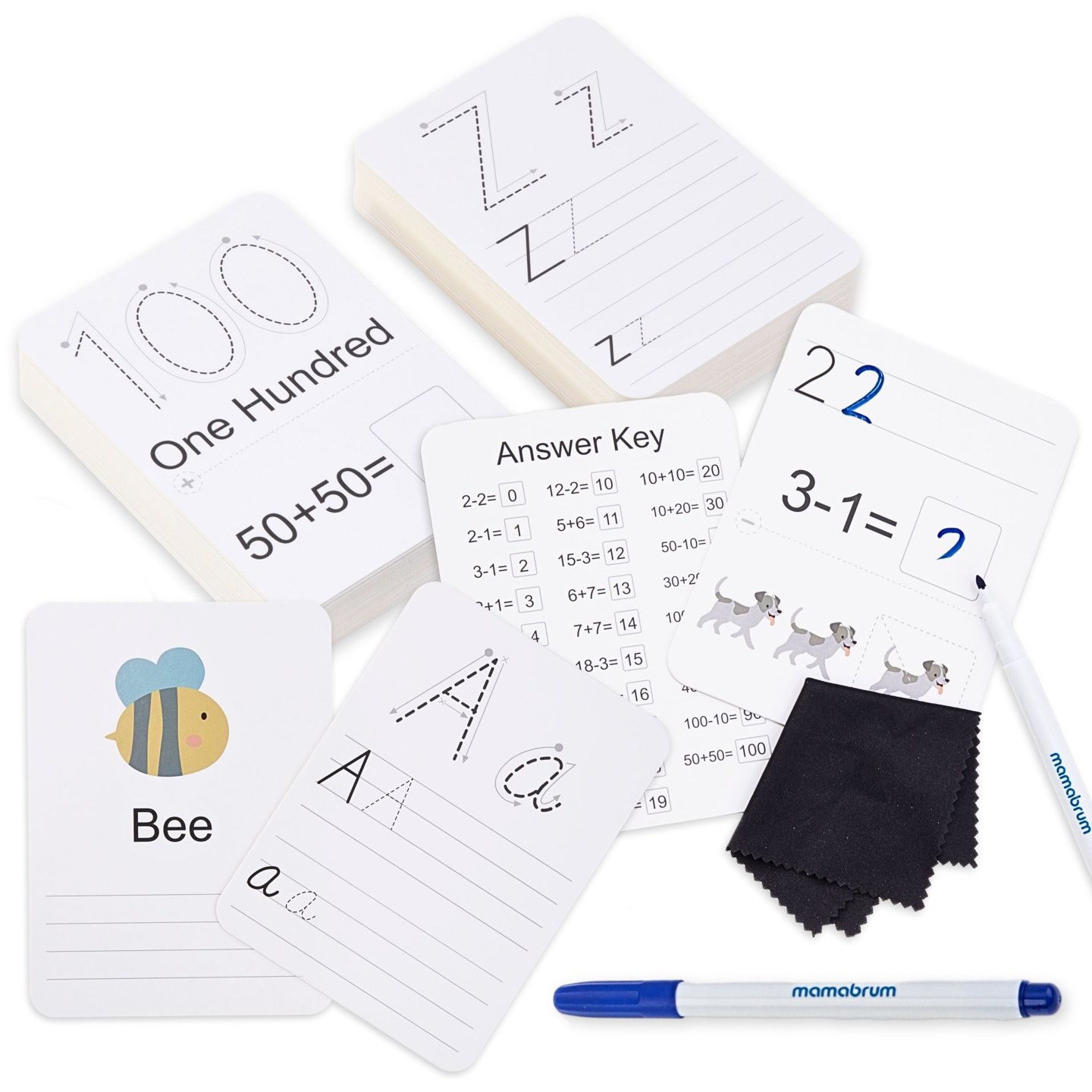 Lernkarten zum Schreiben lernen - Zahlen und das Alphabet