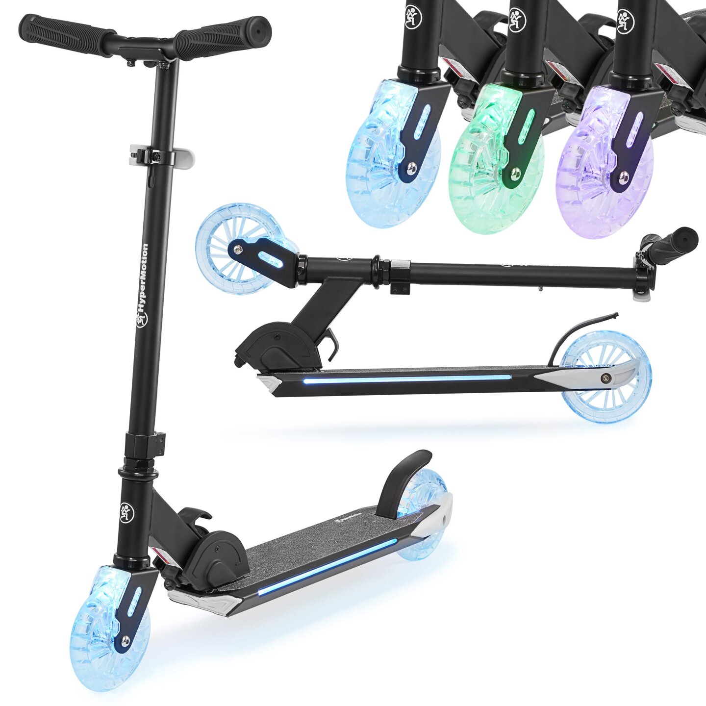 Zweirad-Roller mit LED-Faltlicht - HyperMotion Ice Flash