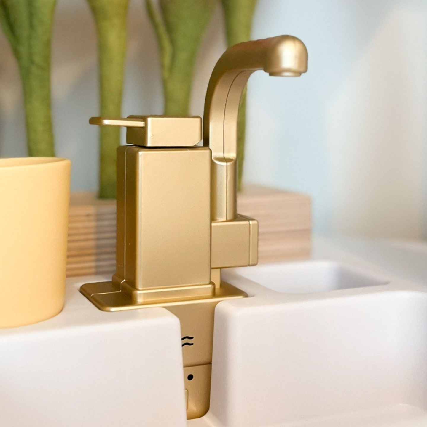 XXXXL große interaktive Holzküche mit LED-Beleuchtung, Waschmaschine, Mikrowelle, Kaffeemaschine und Obst- und Gemüseset - 50 Elemente