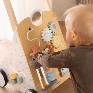 Pädagogische Lauflernhilfe 8in1 / Babystoßer - Manipulationsbrett