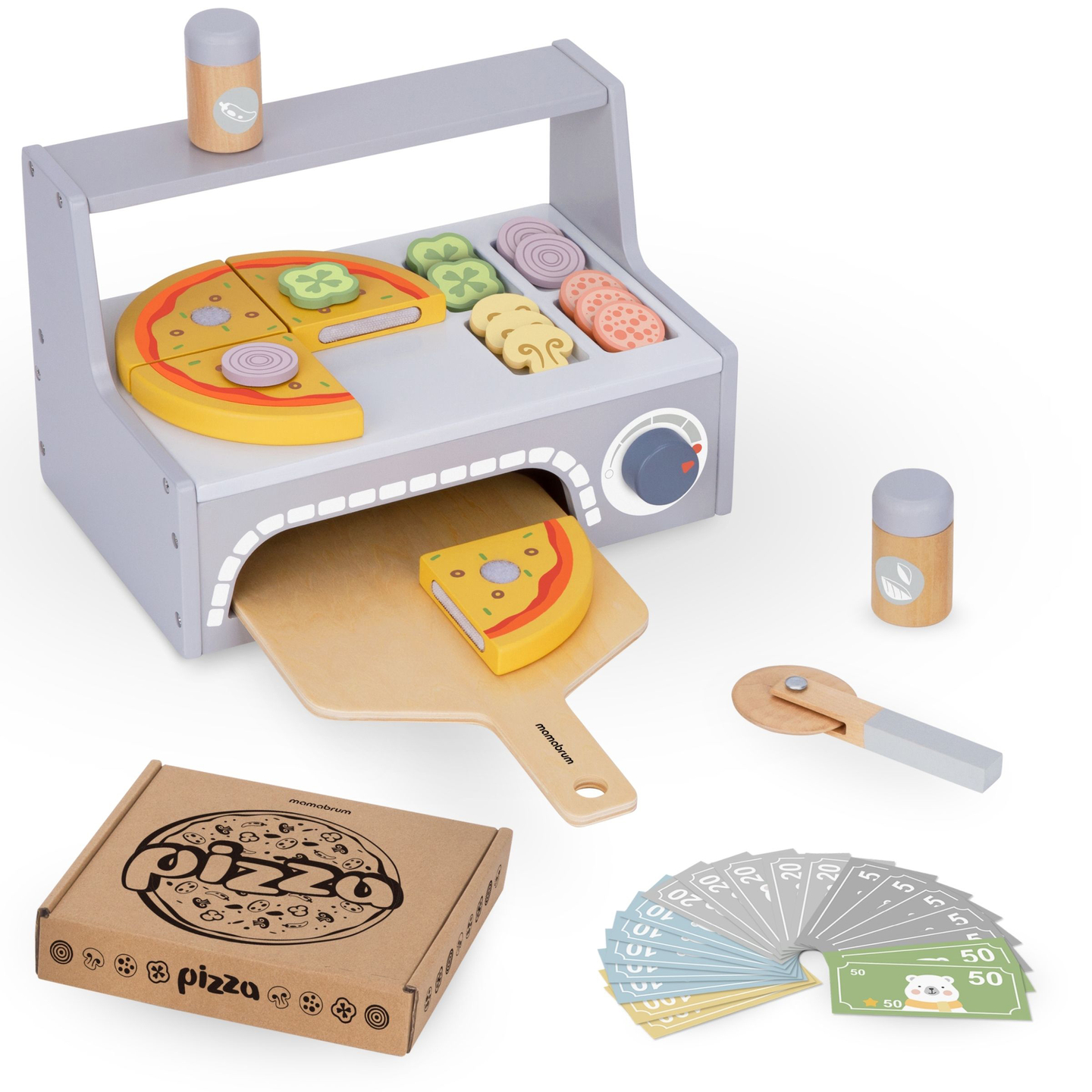 Pizzabackset aus Holz