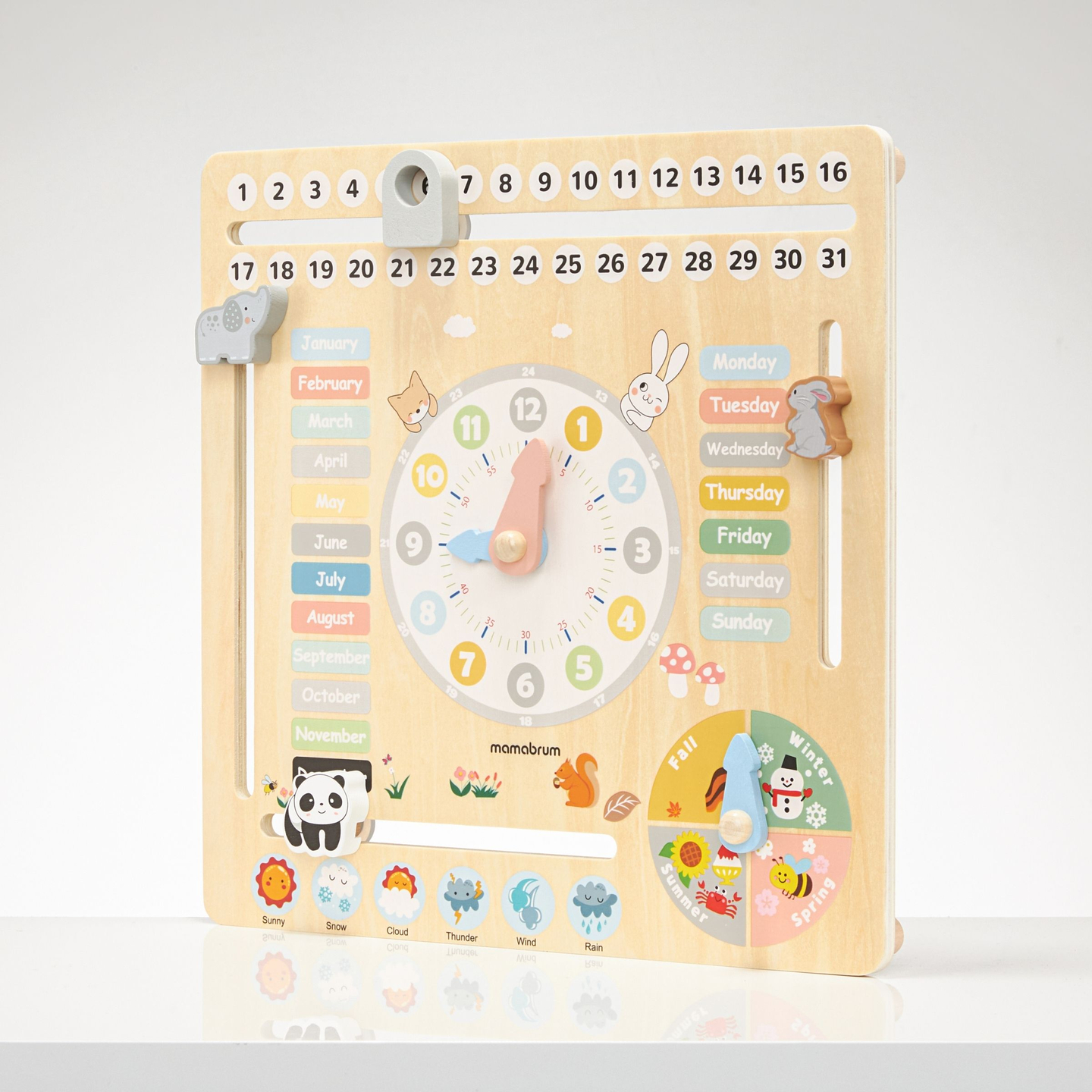 Kinderkalender aus Holz 6in1