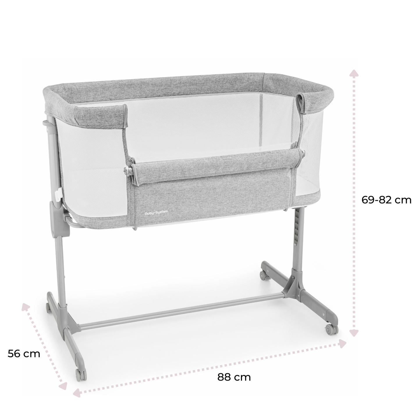 Ausziehbett Moby-System LUNA 3in1 - grau