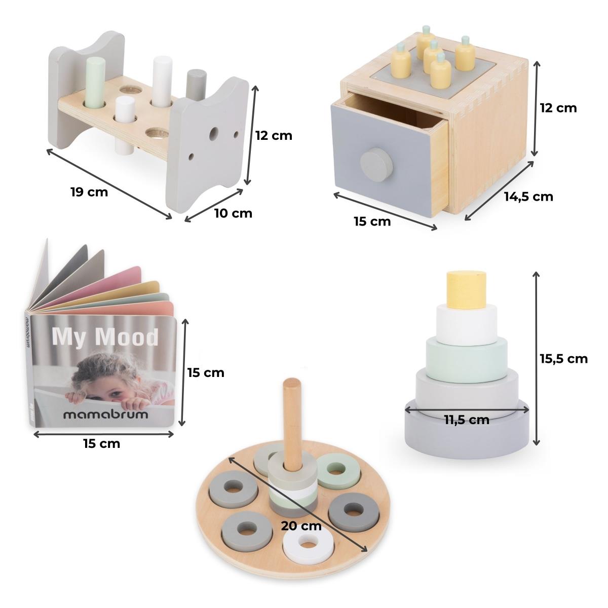 Montessori-Lernbox für Kleinkinder – 6 Spielzeuge