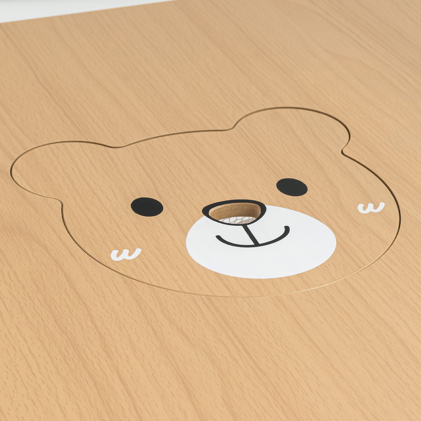 Holztisch mit Stauraum und 2 Stühlen Kinderset - Süßer Teddybär