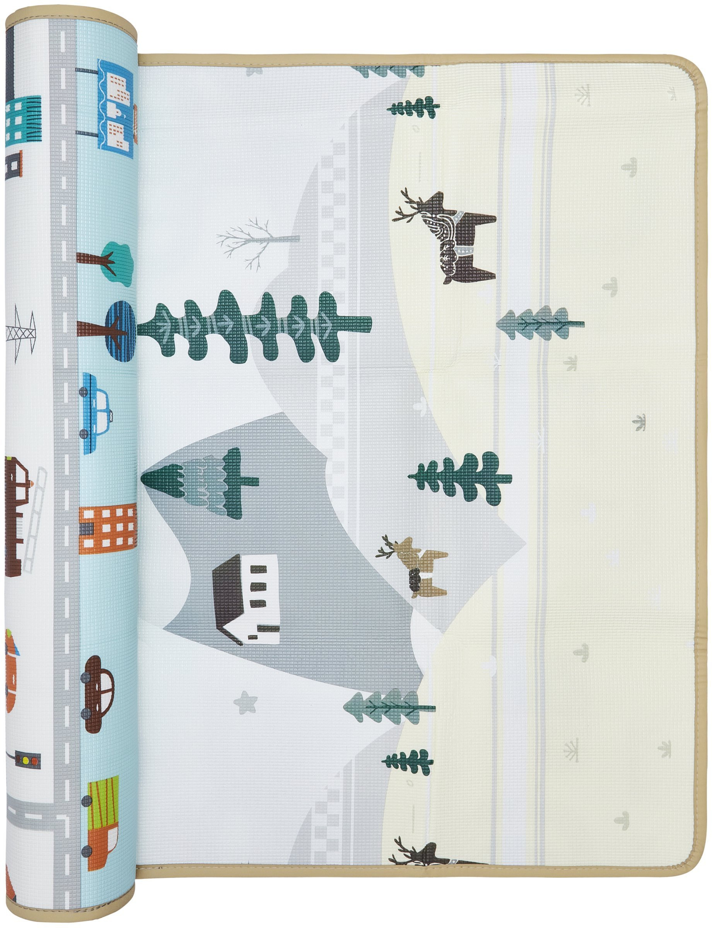 Beidseitige Schaummatte – Märchenwelt / winterliche Stadt