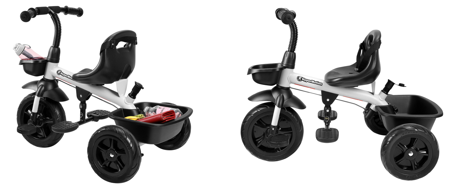 Dreirad HyperMotion TOBI VECTOR - dauerhaft aufgepumpte Räder + Schieber. Farbe: hellgrau.