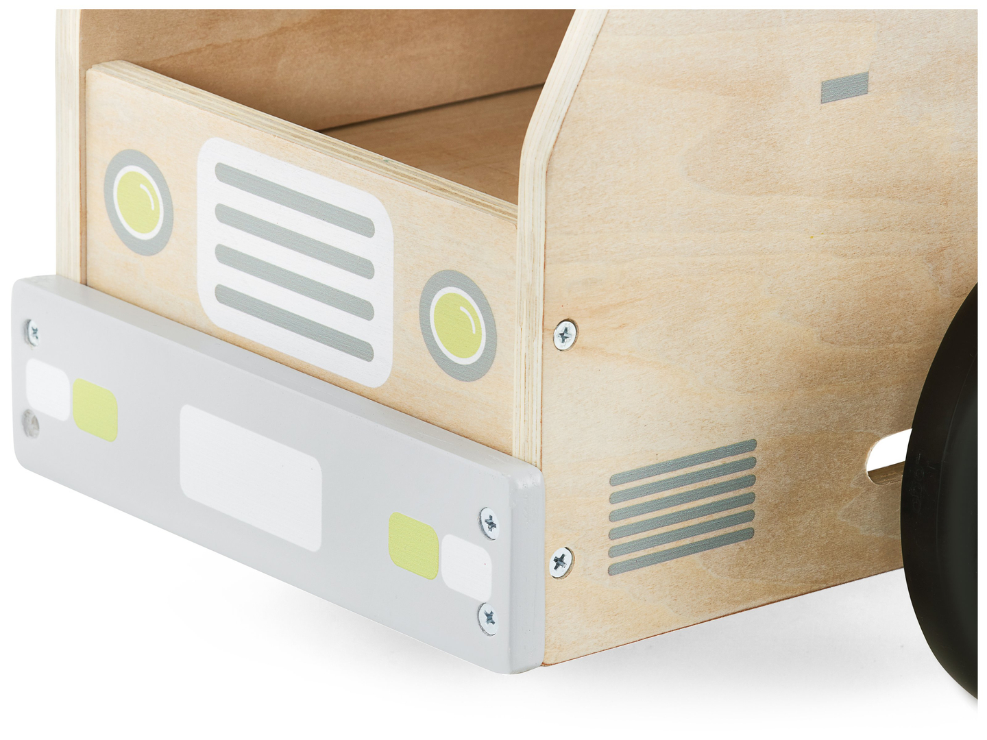 Holzfahrzeug, Auto, Spielzeugauto mit Klötzen