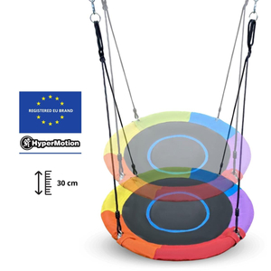 XL-Gartenspielplatz für Kinder mit Storchennestschaukel, Leiter und Kletternetz