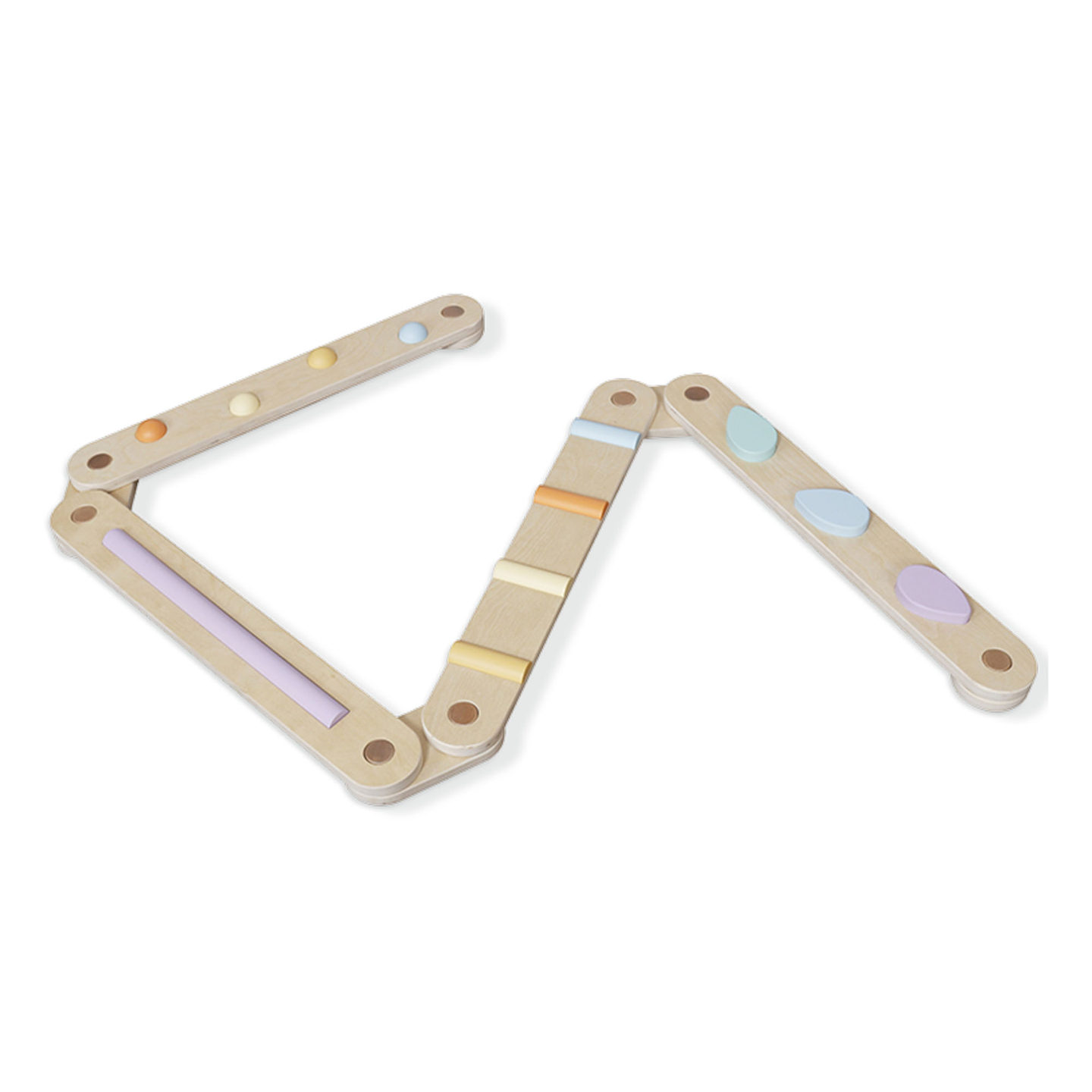 Großer Sinnespfad aus Holz - Balancierstrecke - 9 Elemente