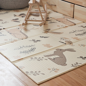 Doppelseitig faltbare Schaumstoffmatte 180 x 120 x 1 cm – Magic Forest/Autumn Streets – Boho