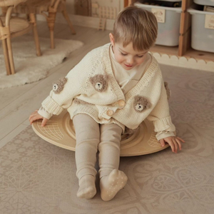 Balancierbrett aus Holz mit Labyrinth und Kugeln - Balancierwippe