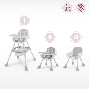 Moby-System Magnolia 2-in-1 verstellbarer Hochstuhl - grau