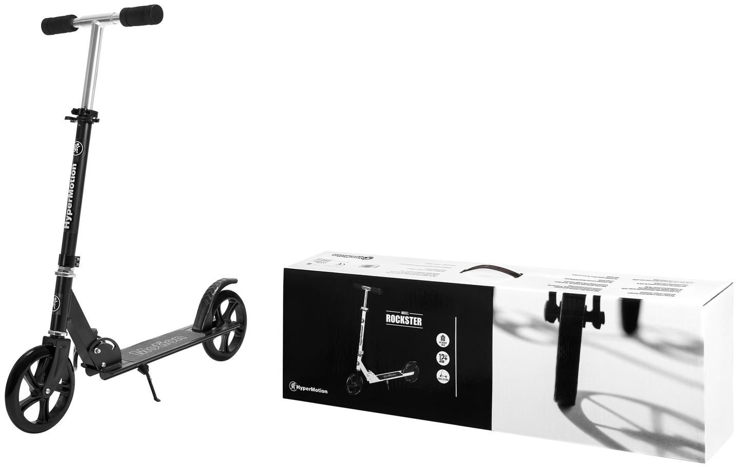 Tretroller HyperMotion ROCKSTER – schwarz