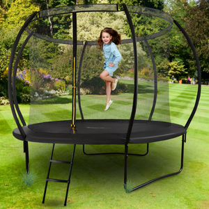 HyperMotion Kinder-XL-Gartentrampolin – 305 cm 10FT – mit Leiter und Innennetz – für Haus und Garten