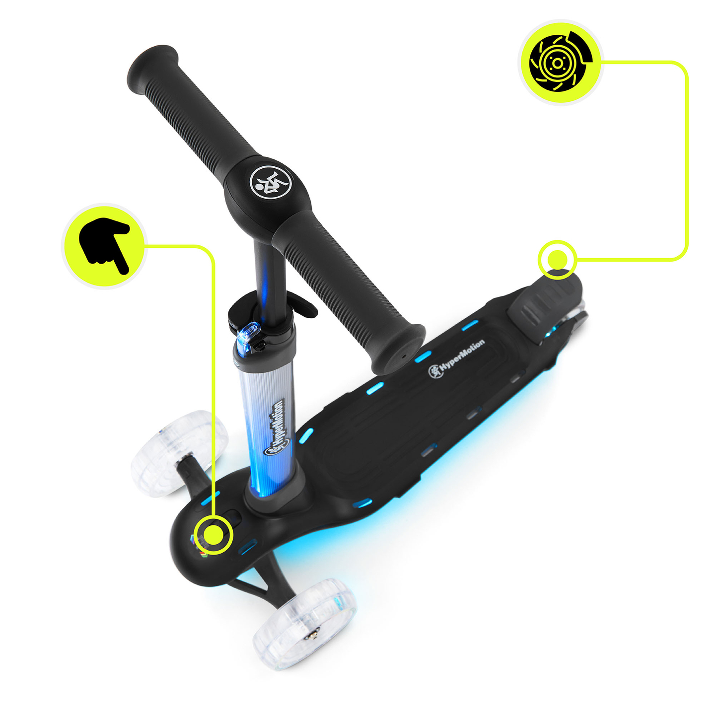 HyperMotion BECKY Balance Scooter – RGB-LED-Beleuchtung, schwarz