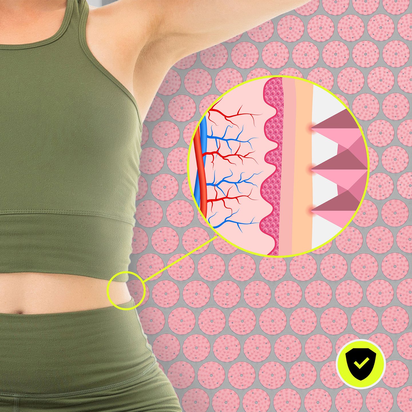 ECO Leinen-Akupressurmatte mit Kokosfaser- und Buchweizenkissen – 68 cm HyperMotion Grau und Rosa