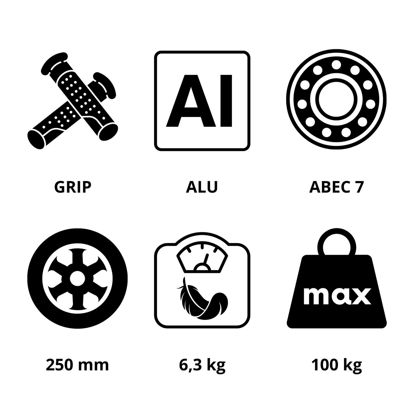 Zweirädriger Stadtroller HONEYBEE Blue HyperMotion 100 kg – Vollaluminium, große 250-mm-Räder