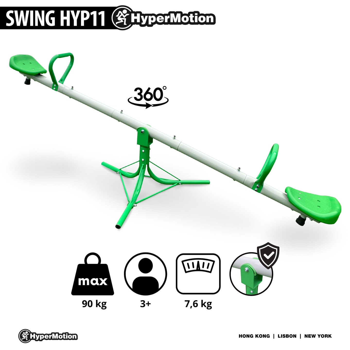 2-in-1-Schaukel-Gartenschaukel, 2-Personen-Schwebebalken mit 360-Grad-Karussellfunktion