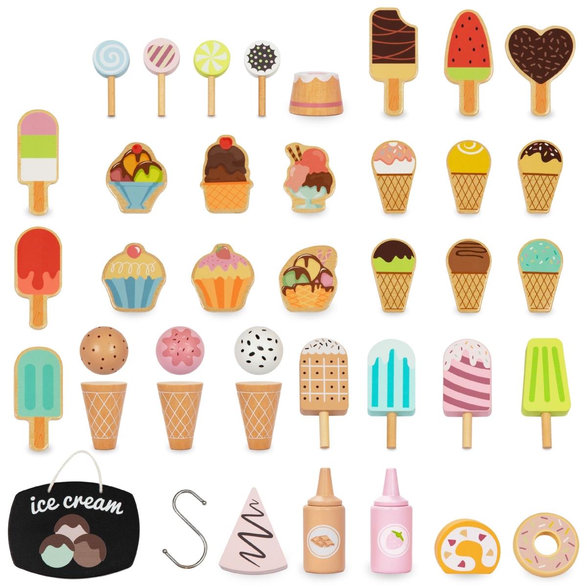 Hölzerne Eisdiele auf Rädern - Eiscreme-Wagen