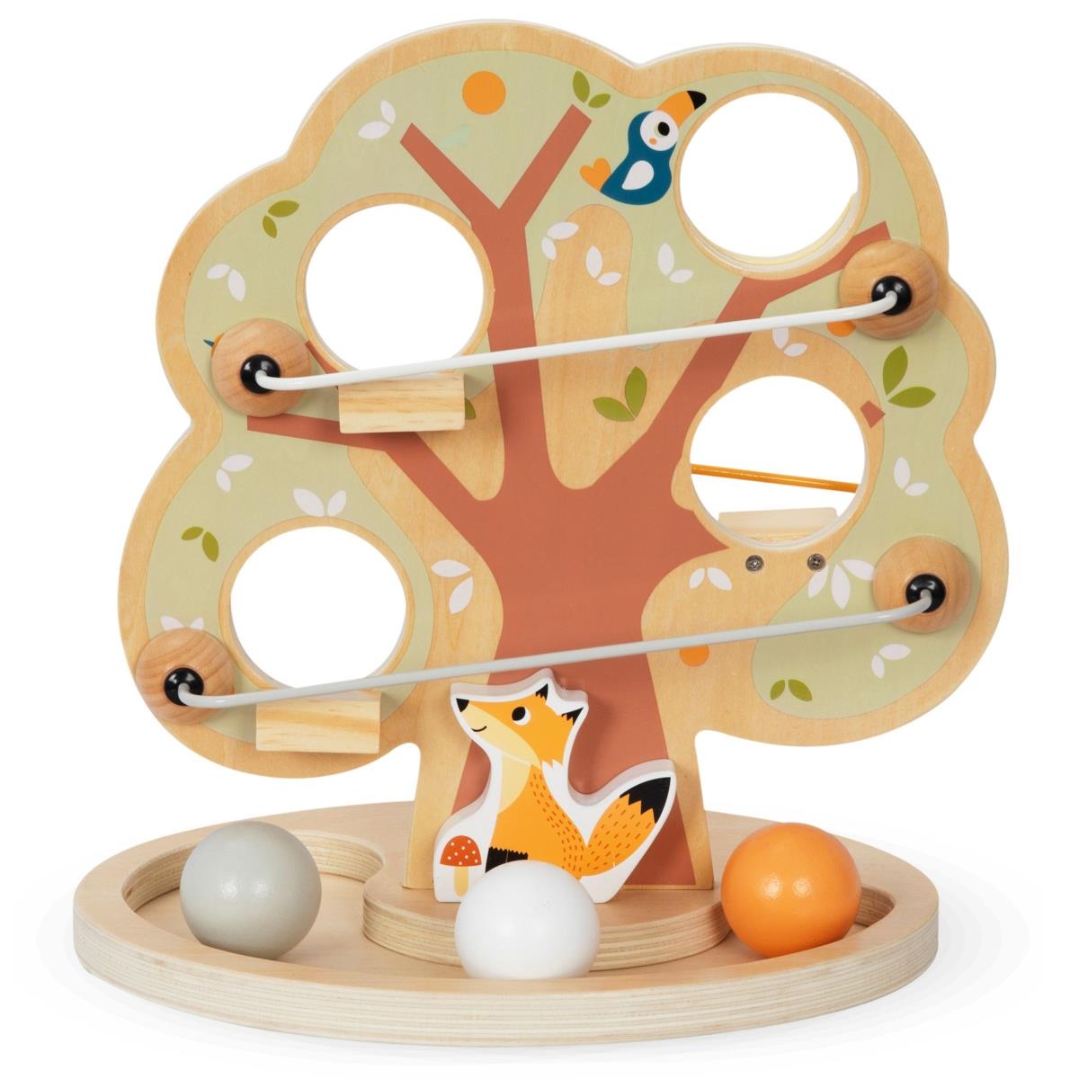 Holzkugelrutschbahn - Grüner Baum