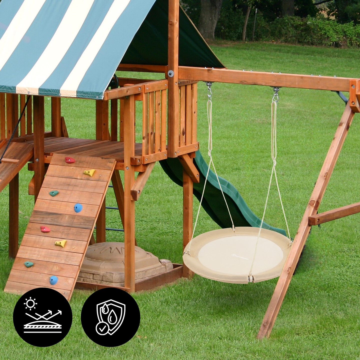 HyperMotion Storchennest-Schaukel - 100 cm Durchmesser, Farbe boho beige