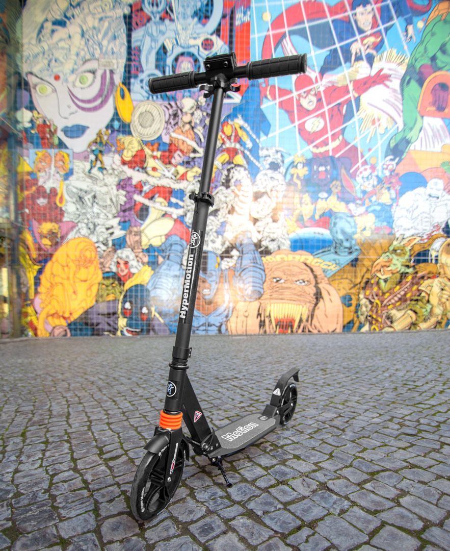 Tretroller HyperMotion DRAGSTER – schwarz