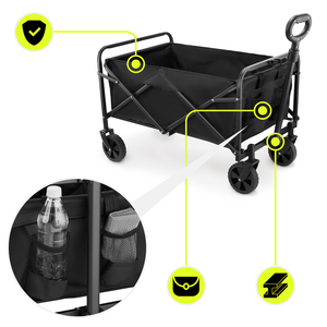 HyperMotion faltbarer Strandrollstuhl - schwarz, 80 kg