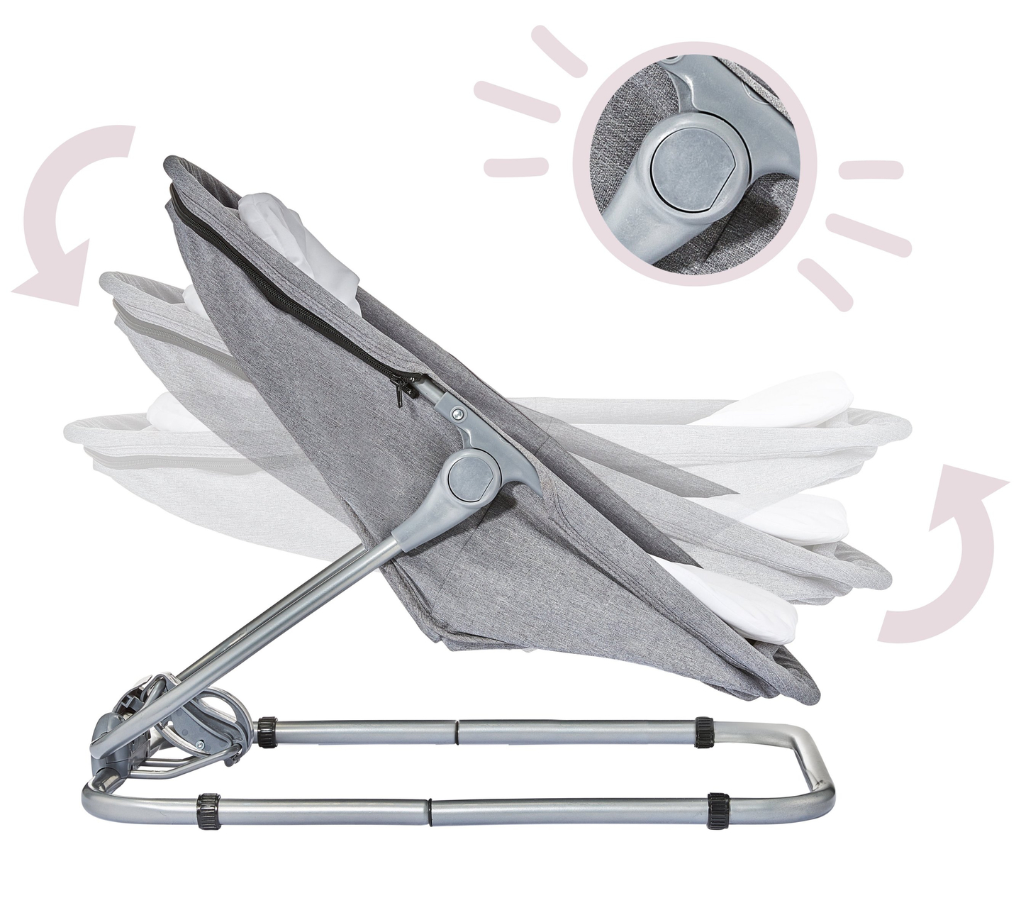 Liege + Wippe + Wiege 3in1 - Moby-System MILA