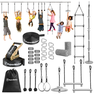 Ninja-Hindernislauf für Kinder - HyperMotion Slackline-Set - 10 Hindernisse