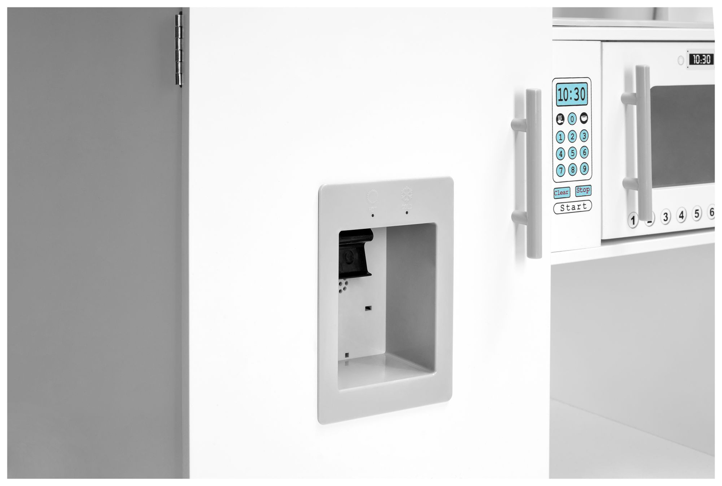 XXXL Holz-Eckküche mit Kühlschrank, Backofen, Waschmaschine, Schürze und Zubehör