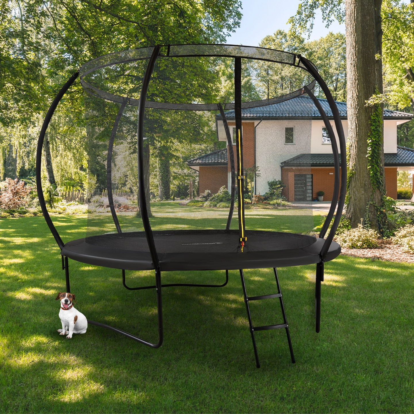 HyperMotion Kinder-XL-Gartentrampolin – 305 cm 10FT – mit Leiter und Innennetz – für Haus und Garten