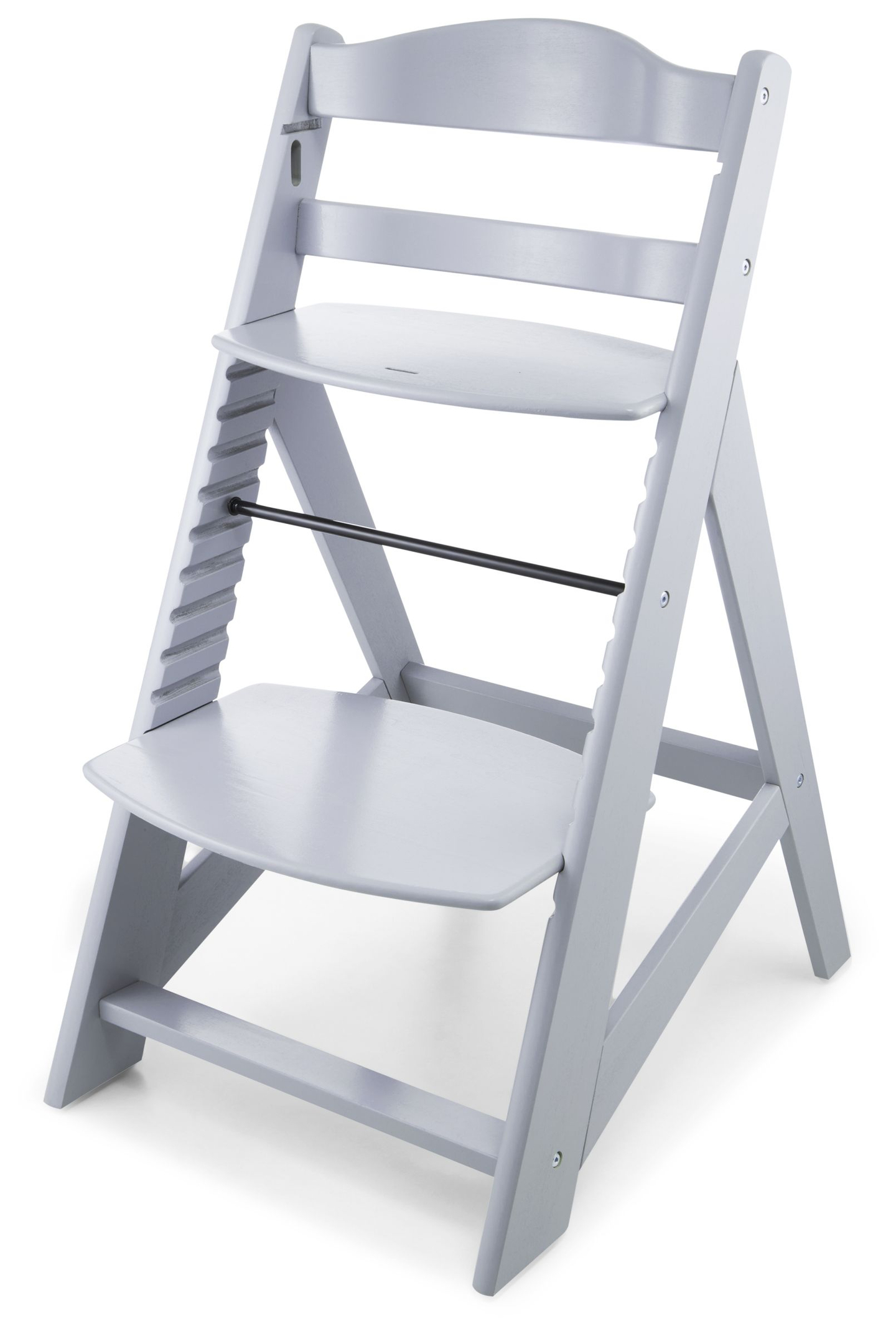 Holz-Hochstuhl Moby-System WOODY - grau