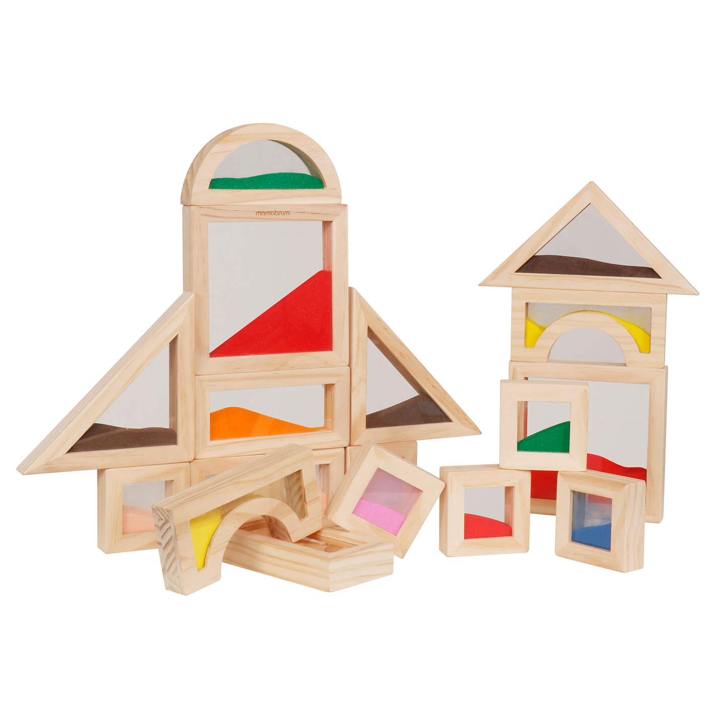 Sinnesblöcke aus Holz - 18 Stück