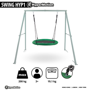 Gartenschaukel vom Typ Storchennest mit Rahmen und Seilen