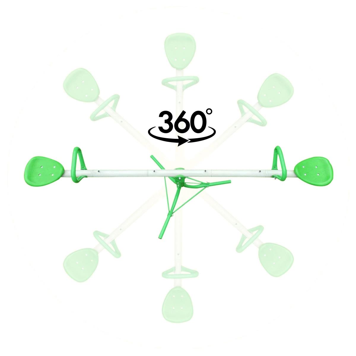 2-in-1-Schaukel-Gartenschaukel, 2-Personen-Schwebebalken mit 360-Grad-Karussellfunktion