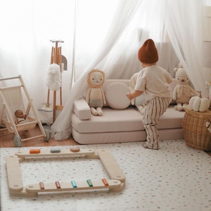 Balancierstrecke aus Holz - Sinnespfad - 14 Elemente