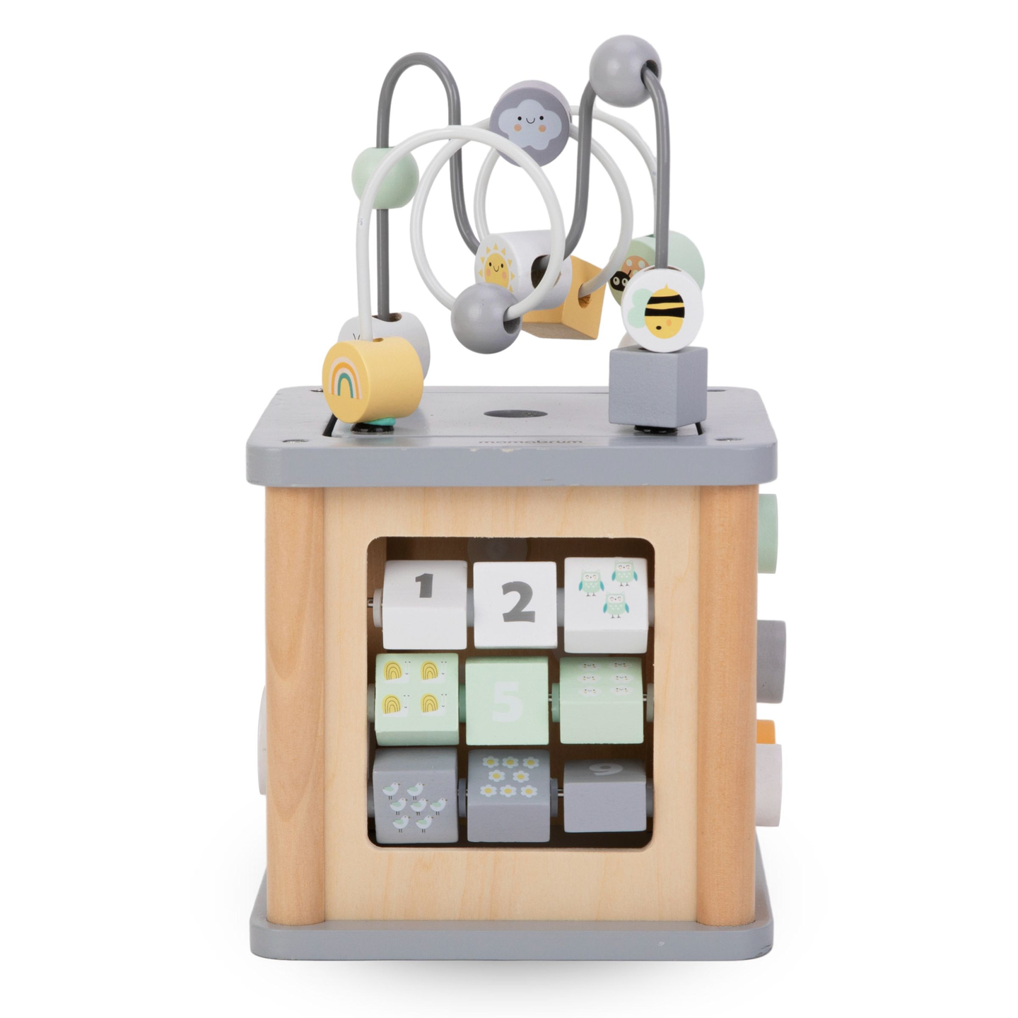 Montessori Lernwürfel aus Holz - Motorikschleife