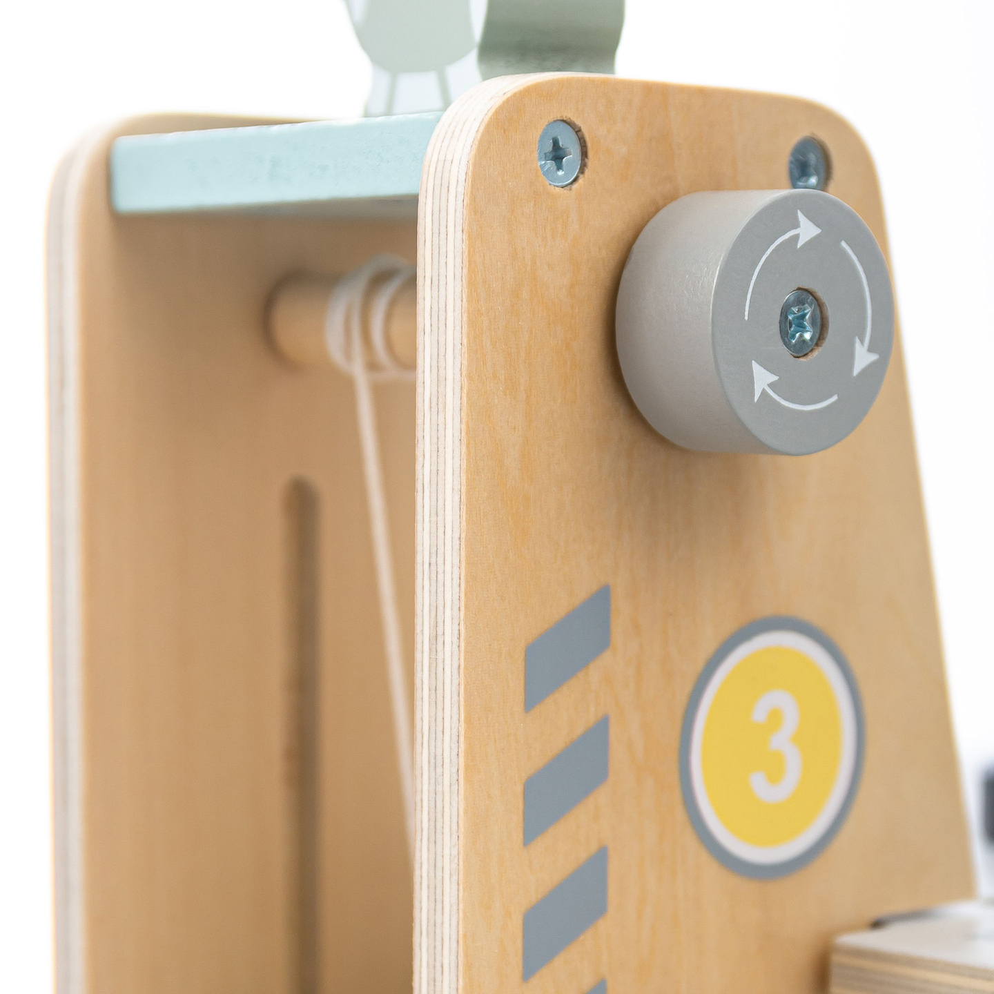 Dreistöckige Holzgarage für Kinder mit Zubehör – Parkplatz, Tankstelle, Autowaschanlage, Hubschrauber