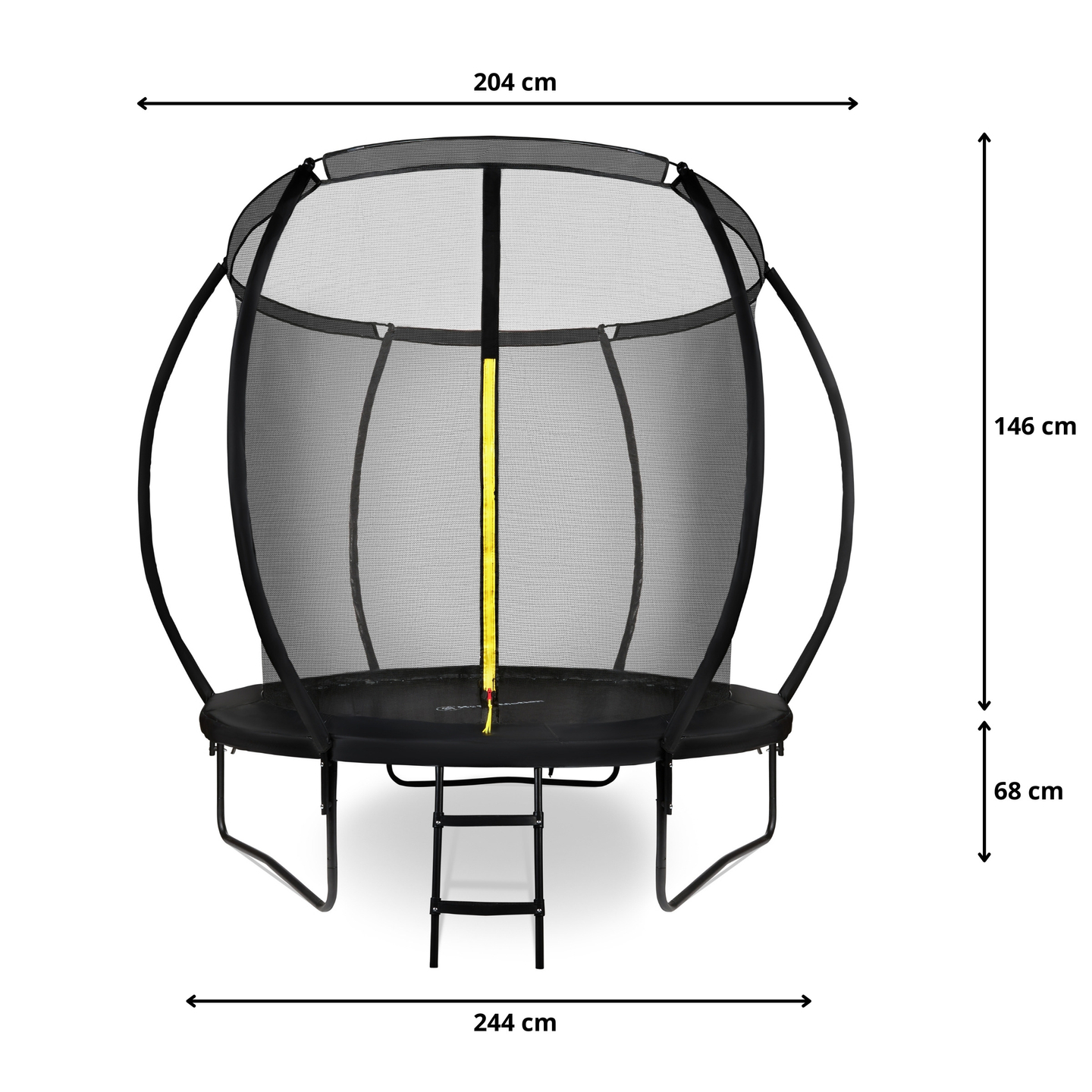 HyperMotion Kinder-Gartentrampolin – 244 cm 8FT – mit Leiter und Innennetz – für Haus und Garten