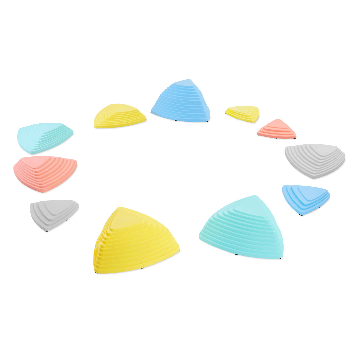 Farbige Ausgleichssteine - 11 Stück