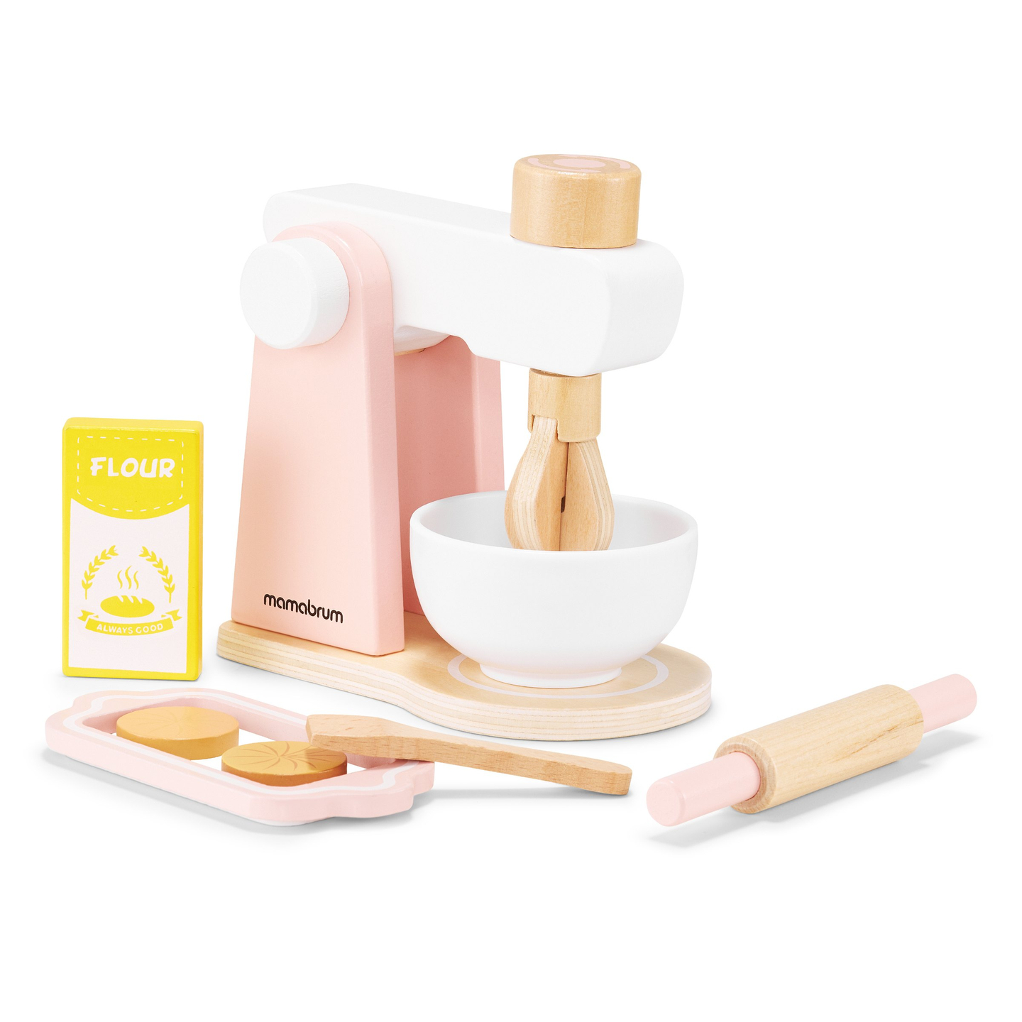 Teigknetmaschine aus Holz mit Zubehör, für Kinder