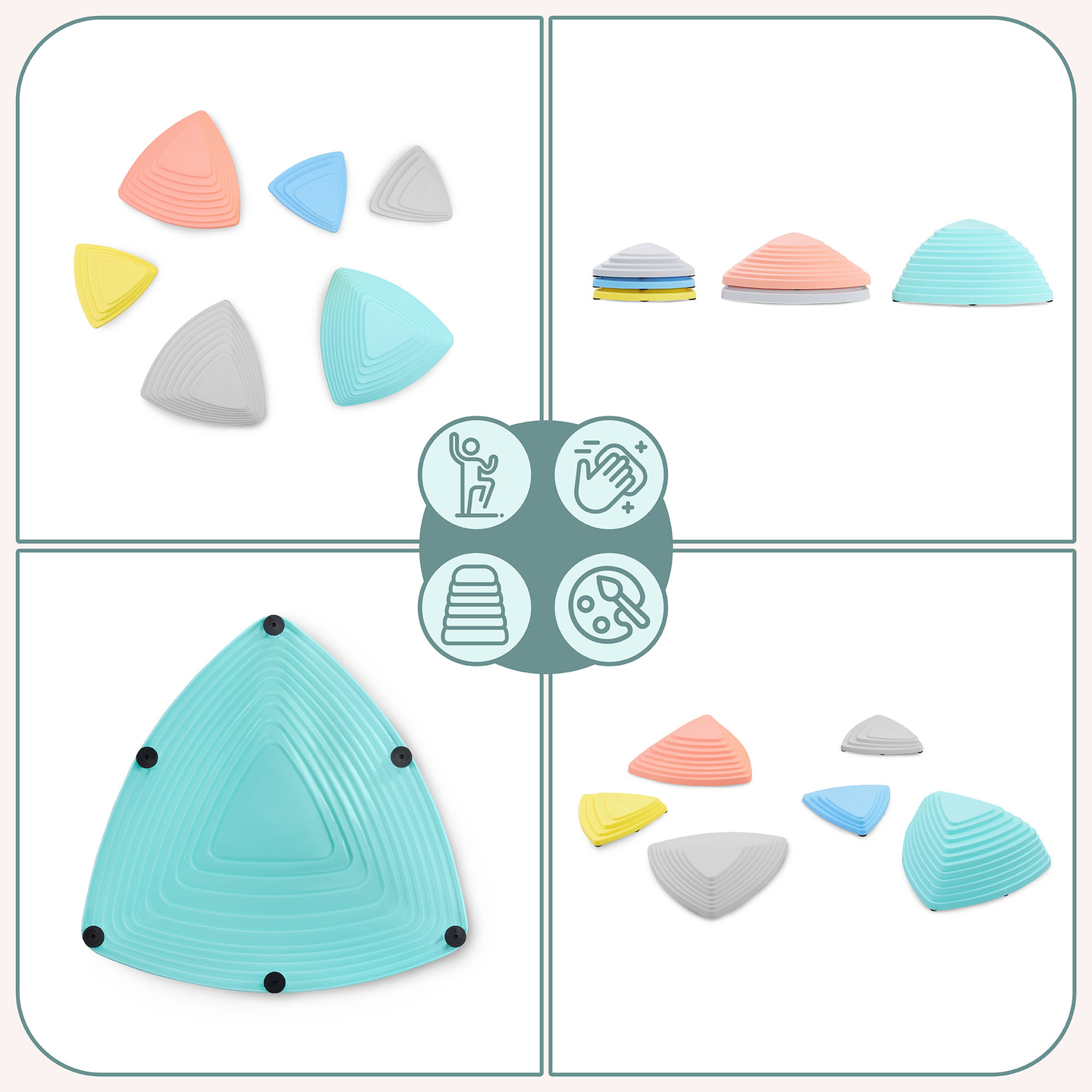 Bunte Balanciersteine - 6 Stück