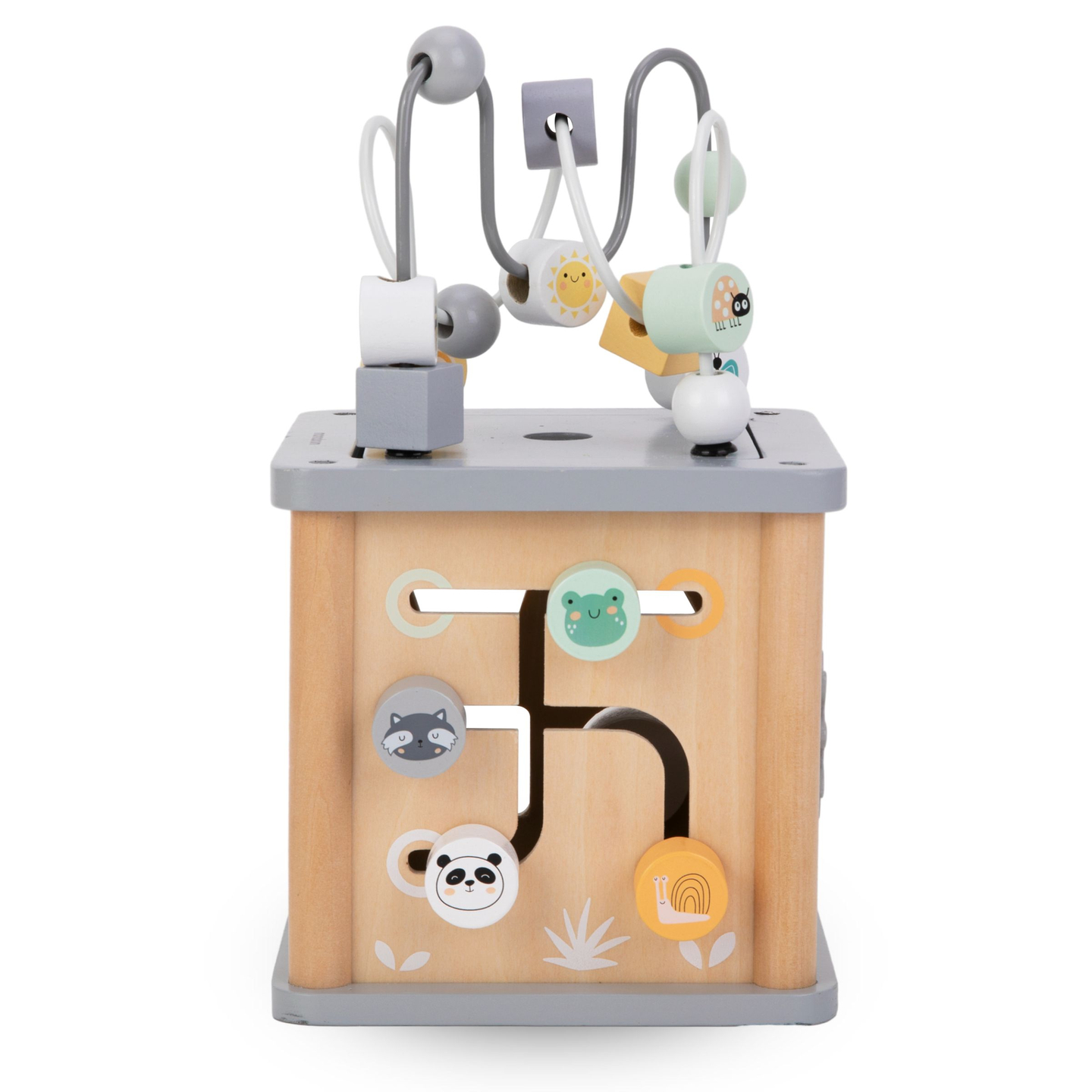 Montessori Lernwürfel aus Holz - Motorikschleife