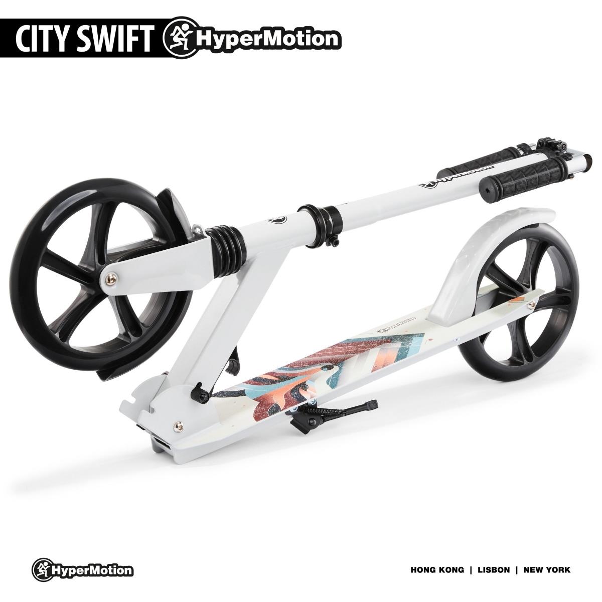 Zweirädriger Roller für junge Erwachsene - mit Stoßdämpfer - Hypermotion CITY SWIFT Winter Fox - 100kg